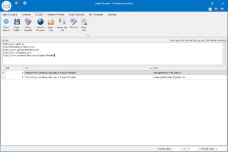Extract Email Addresses From Url List